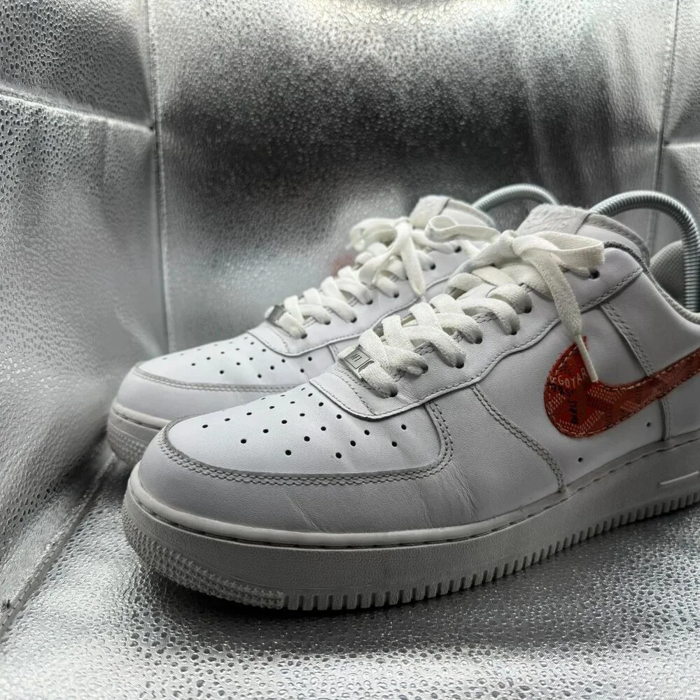 Size 12 Nike Air Force 1 Low '07 White Mens Lace-Up Athletic Sneakers 316122-111